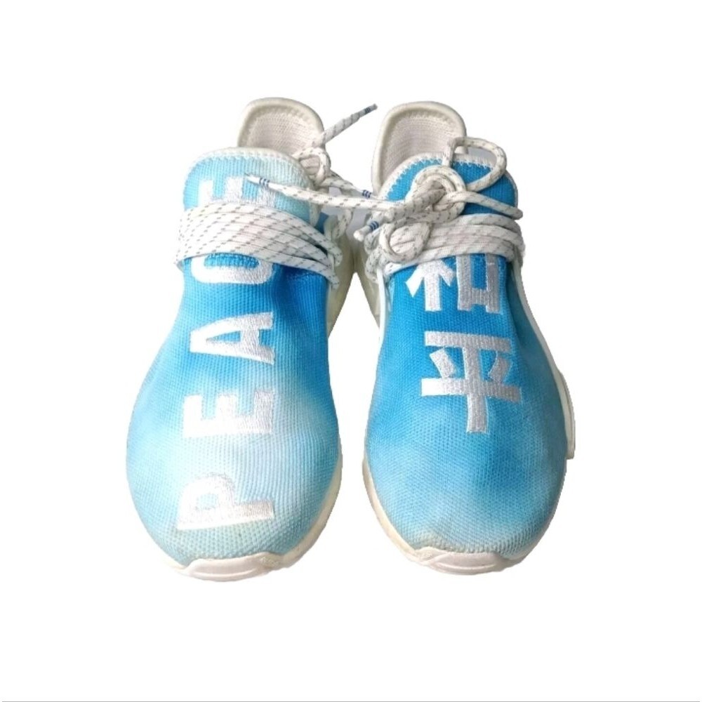 adidas Pharrell NMD HU China Pack Peace Blue Shoes Men's Size 4